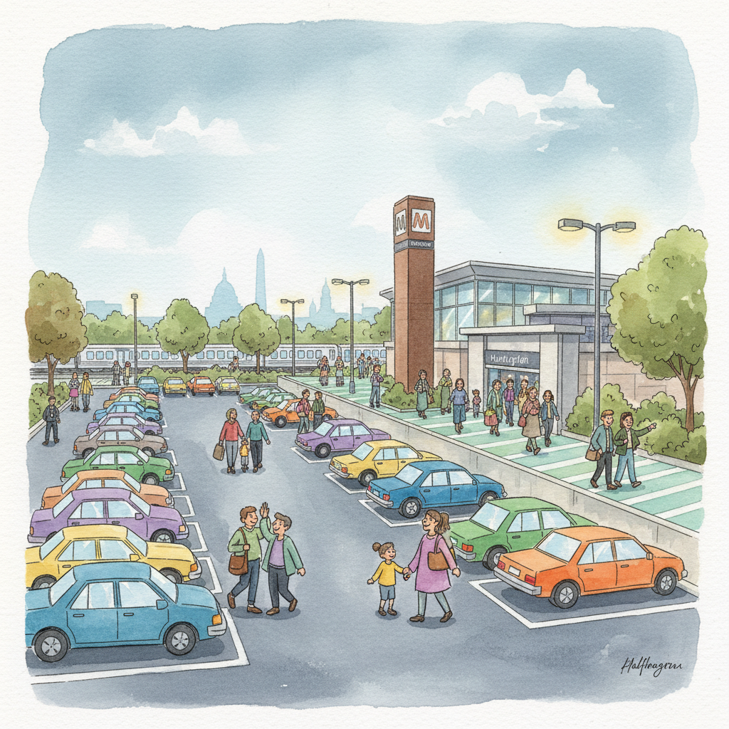 Huntington Station Parking Gets Routine Refresh