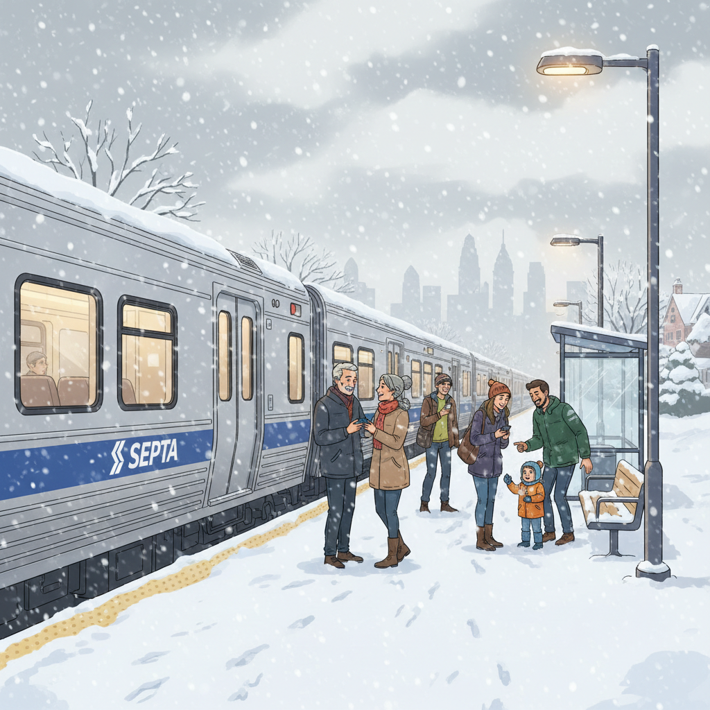 Philadelphia Transit Adapts as Winter Storm Tests System