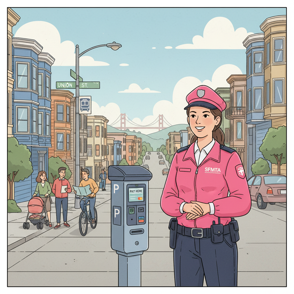 SF Parking Officers Go Pink for Health Awareness