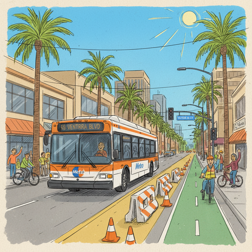 LA Metro Line 224 Adapts for Valley Construction