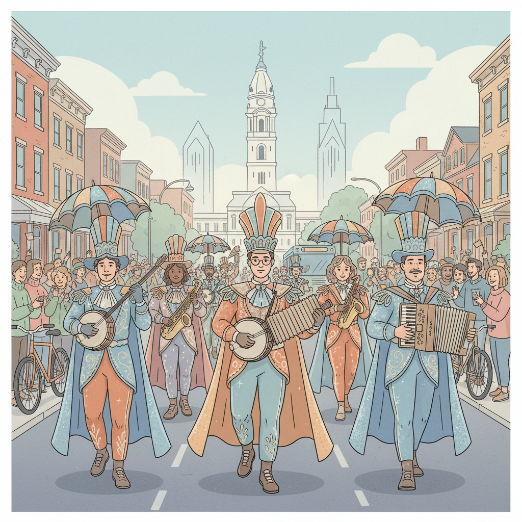 Philadelphia Mummers Find New Stage After Weather Woes