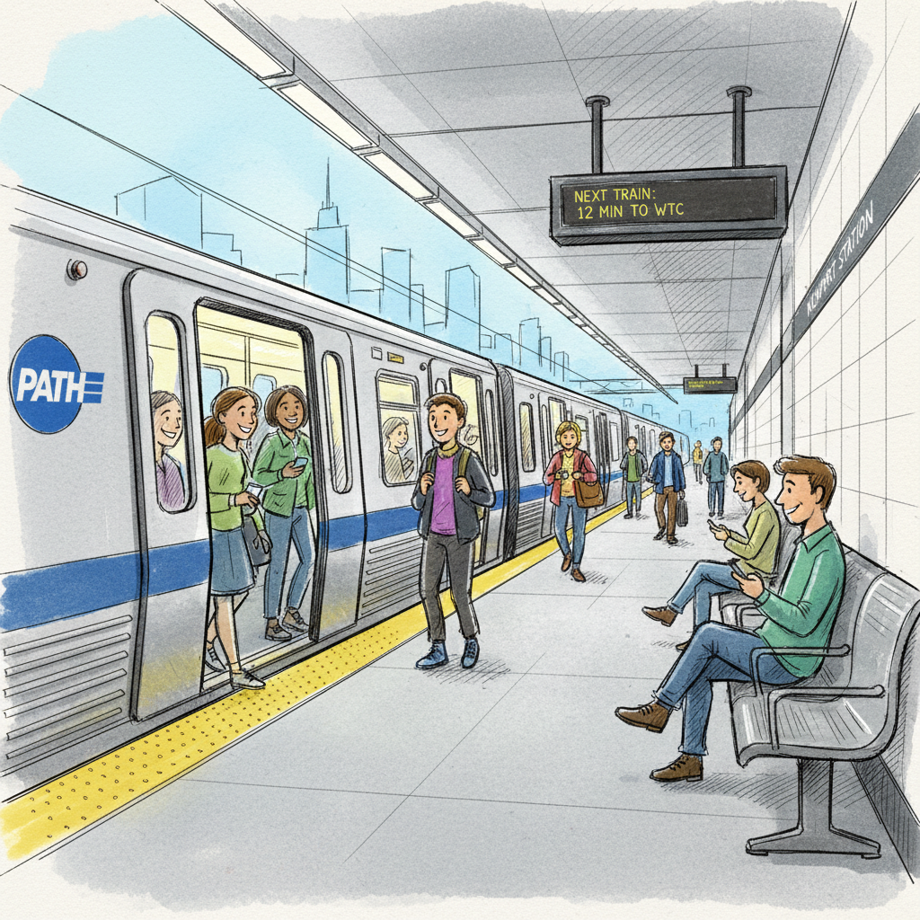 NYC PATH Newport Station Adapts to Single-Track Service