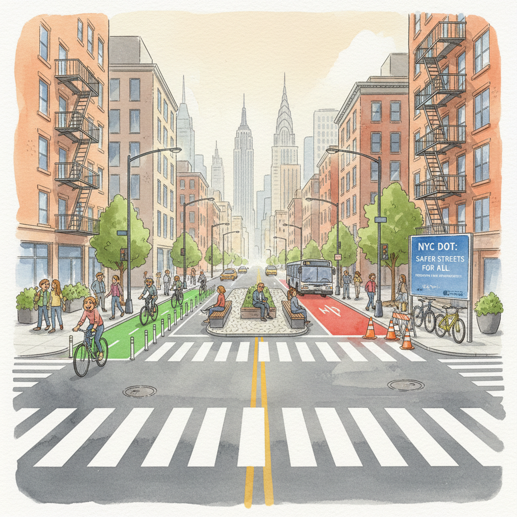 NYC Completes McGuinness Boulevard Safety Redesign