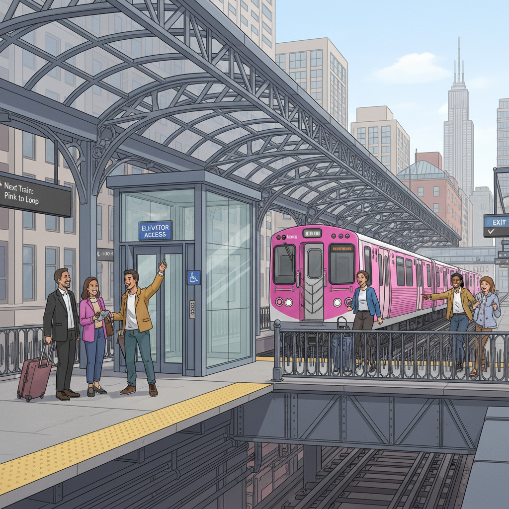Chicago Pink Line Elevator Out — Repairs Underway
