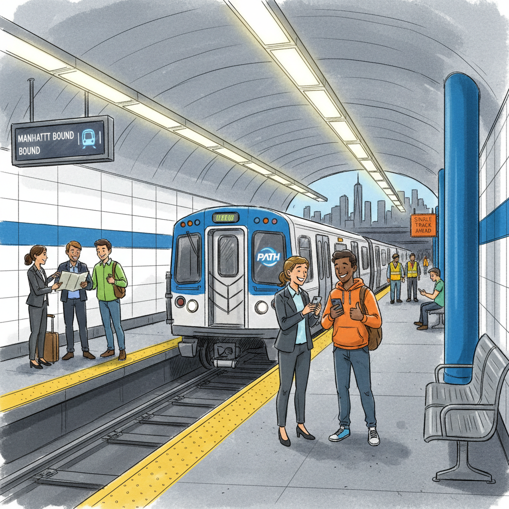 NYC PATH Adapts Newport Station Service
