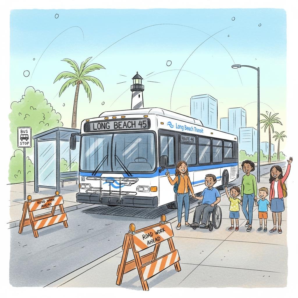 LA Transit Adapts to Carson St. Construction