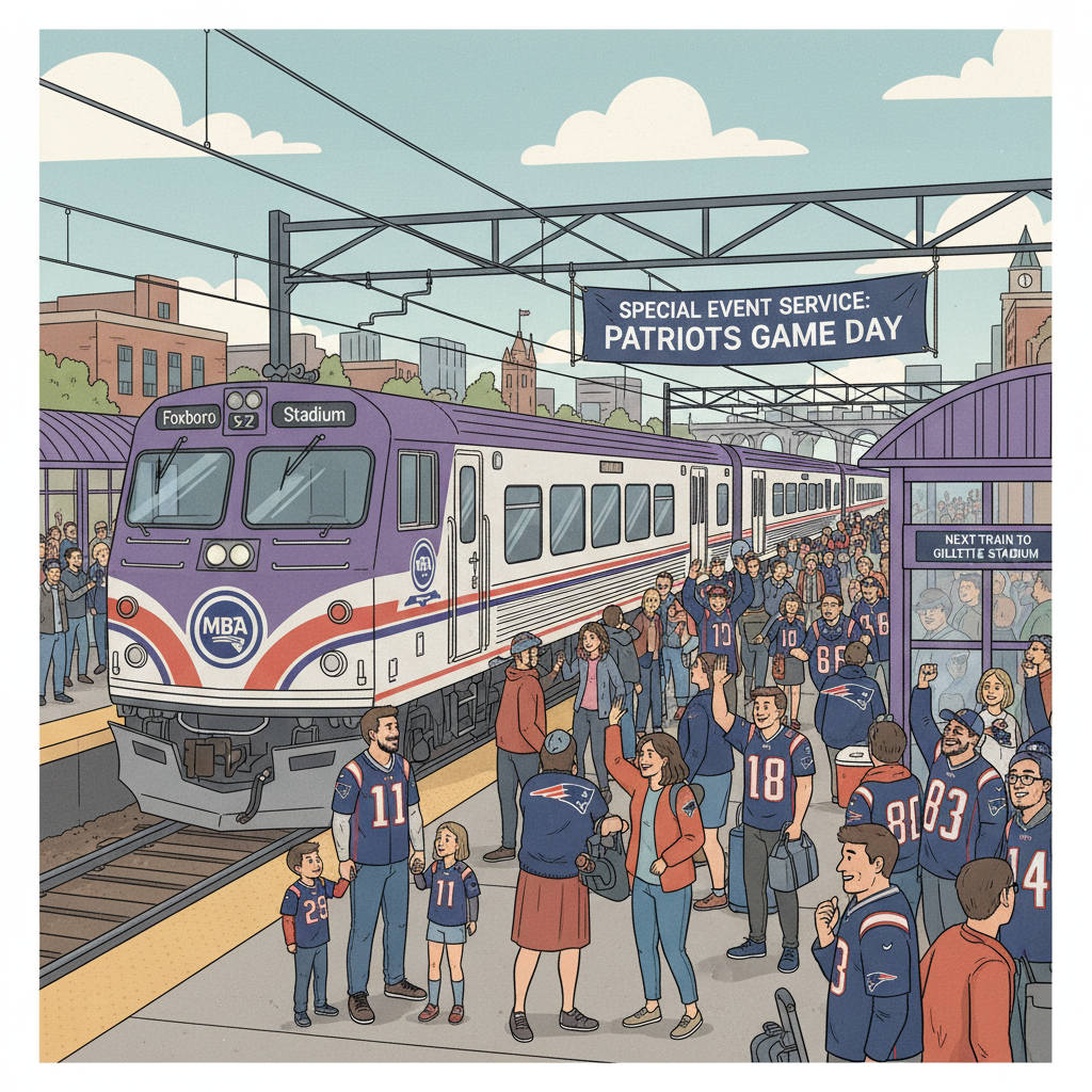 Boston MBTA Adds Second Patriots Train to Foxborough
