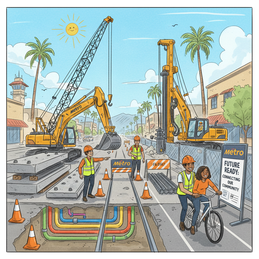 LA Light Rail Expands: Van Nuys Work Begins