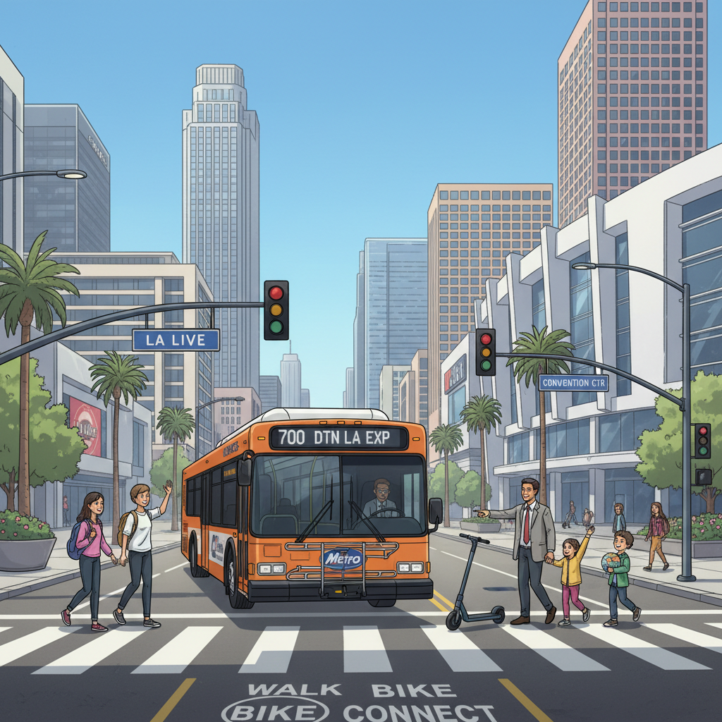 LA Metro Line 30 Adapts to Downtown Event Closure