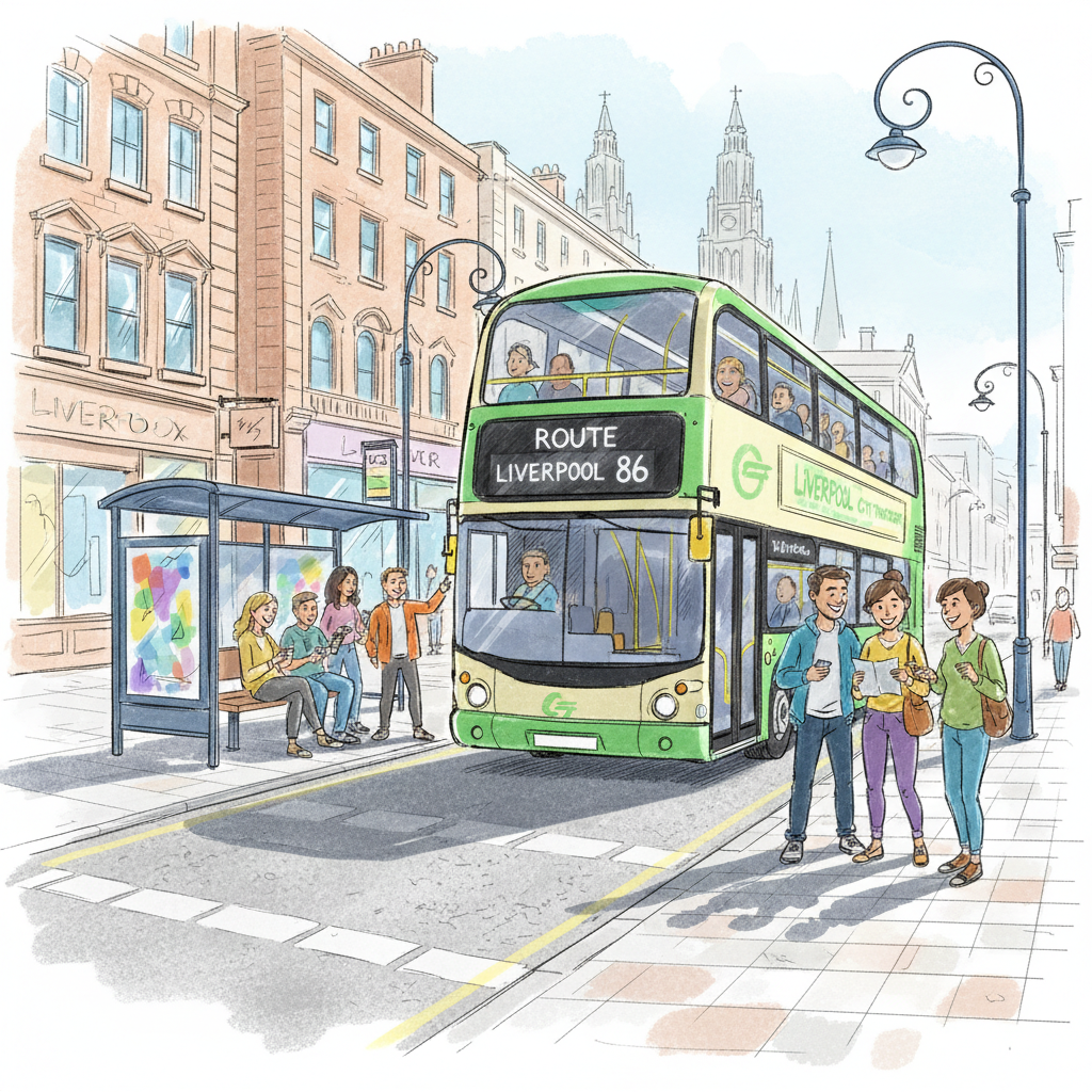 Liverpool Bus 82 Reroutes to Beat City Congestion