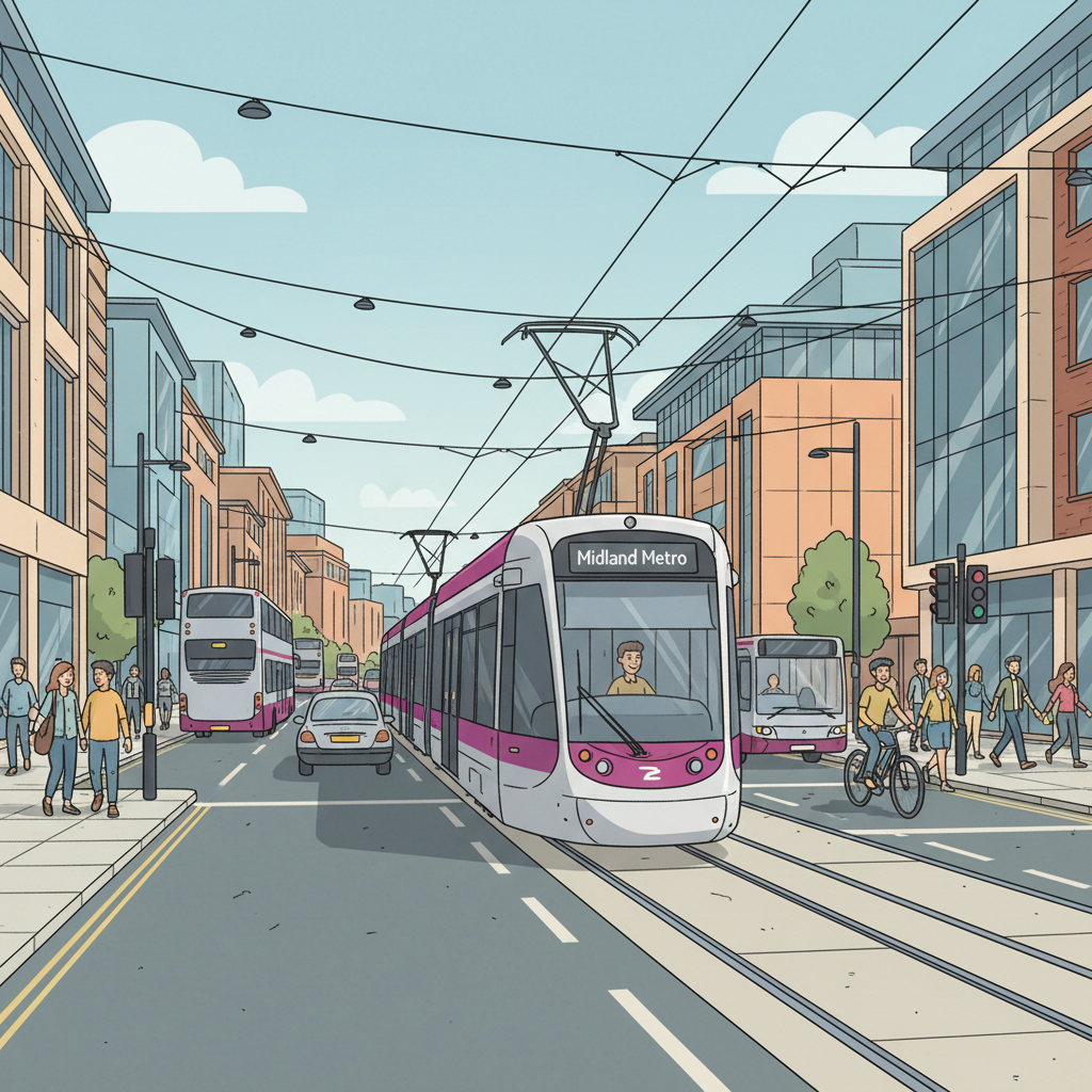 West Midlands Tram Recovers After Bus Disruption