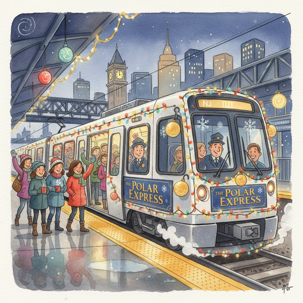 NYC-NJ Transit Brings Holiday Magic to Light Rail