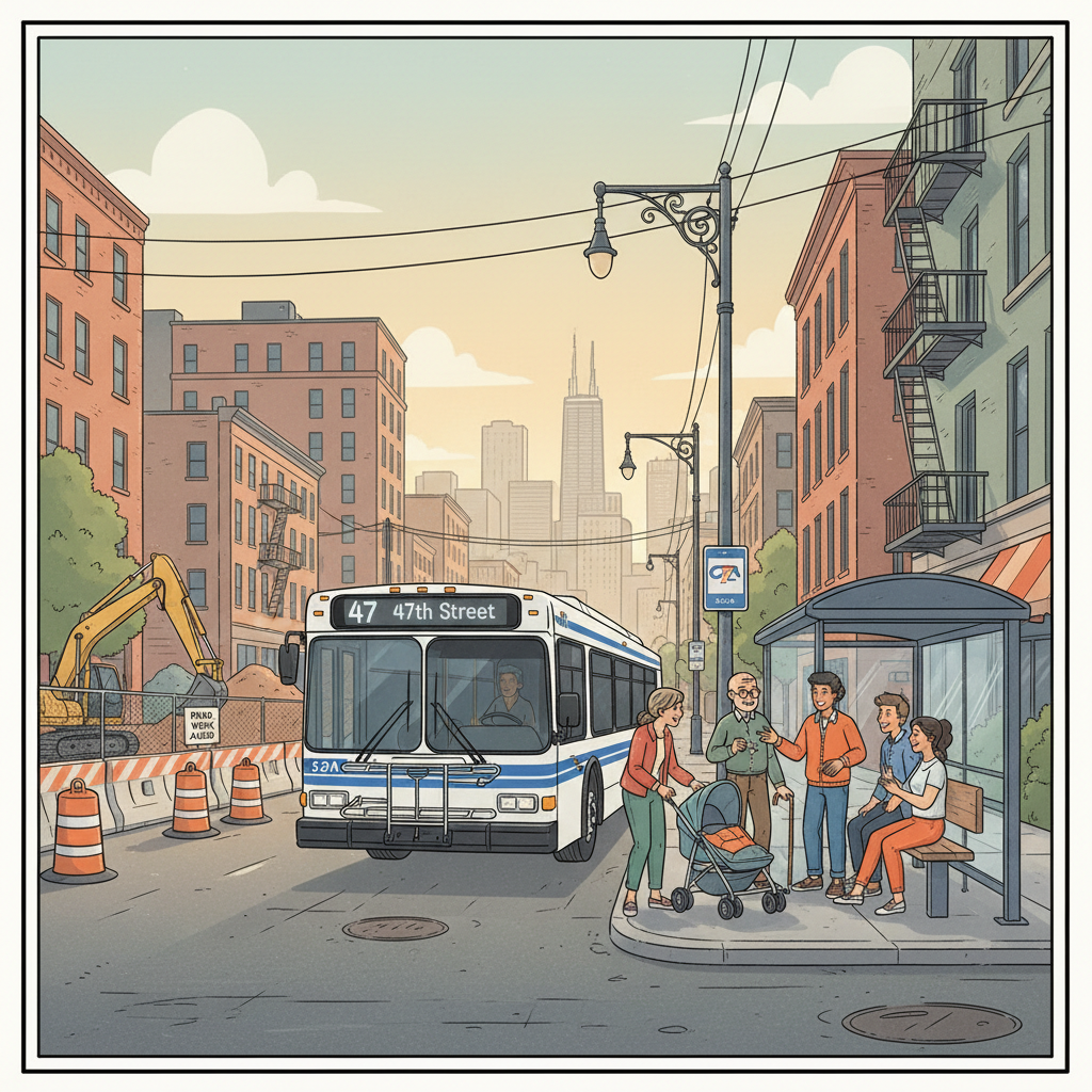 Chicago Route 47 Adapts for Street Upgrades
