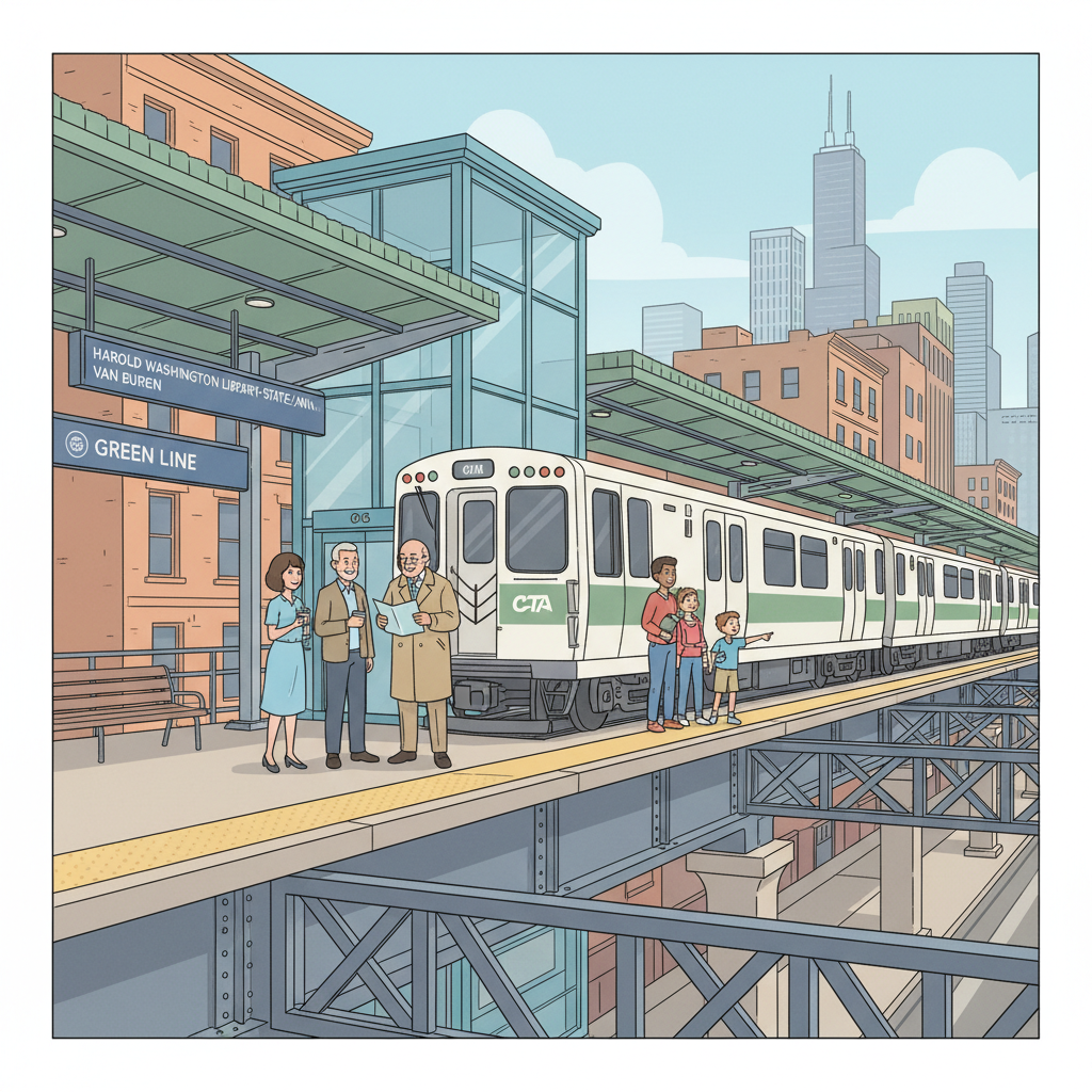 Chicago Damen Green Line Elevator Down, Repairs Underway