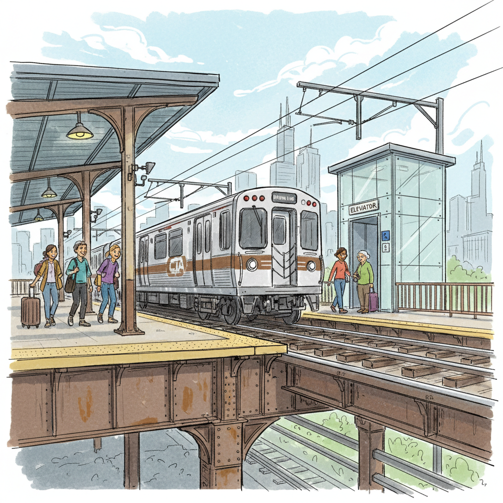 Chicago Brown Line Elevator Out — Repairs Underway