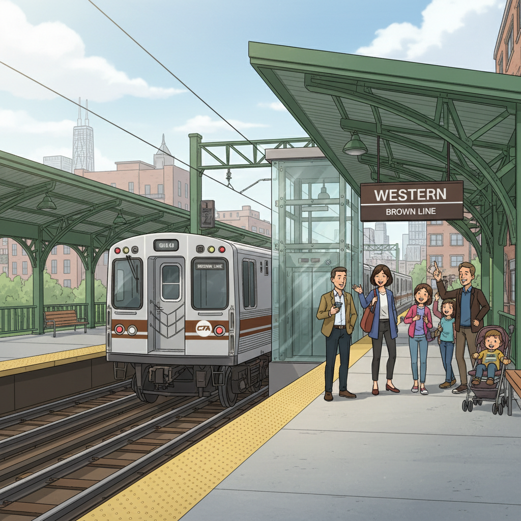 Chicago CTA Western Station Adapts During Repairs