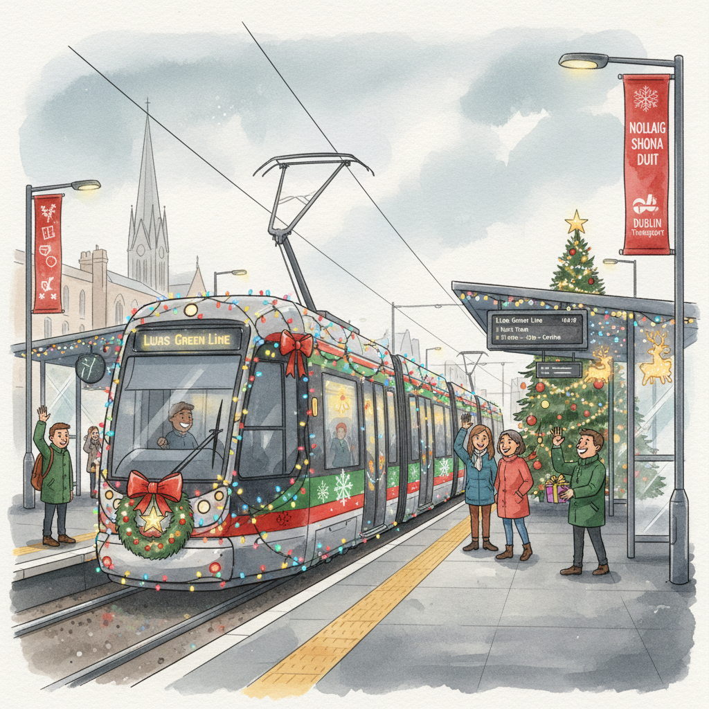 Dublin Luas Brings Holiday Joy to Students