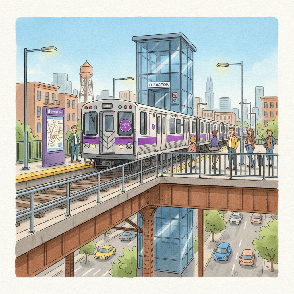 Chicago CTA Works to Restore Davis Station Access