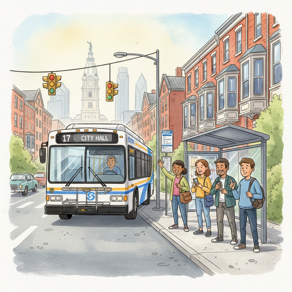 Philadelphia Buses Reroute for Celebration