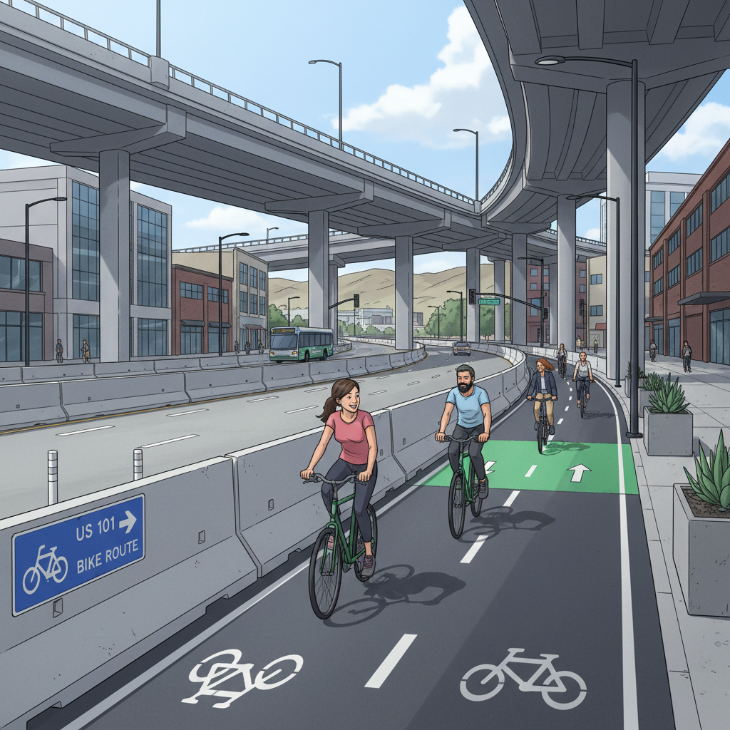 SF Plans Safer Bike Lanes at Alemany Interchange