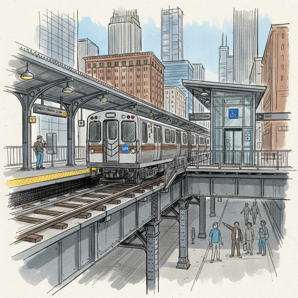 Chicago Brown Line Elevator Out — CTA Working on Fix