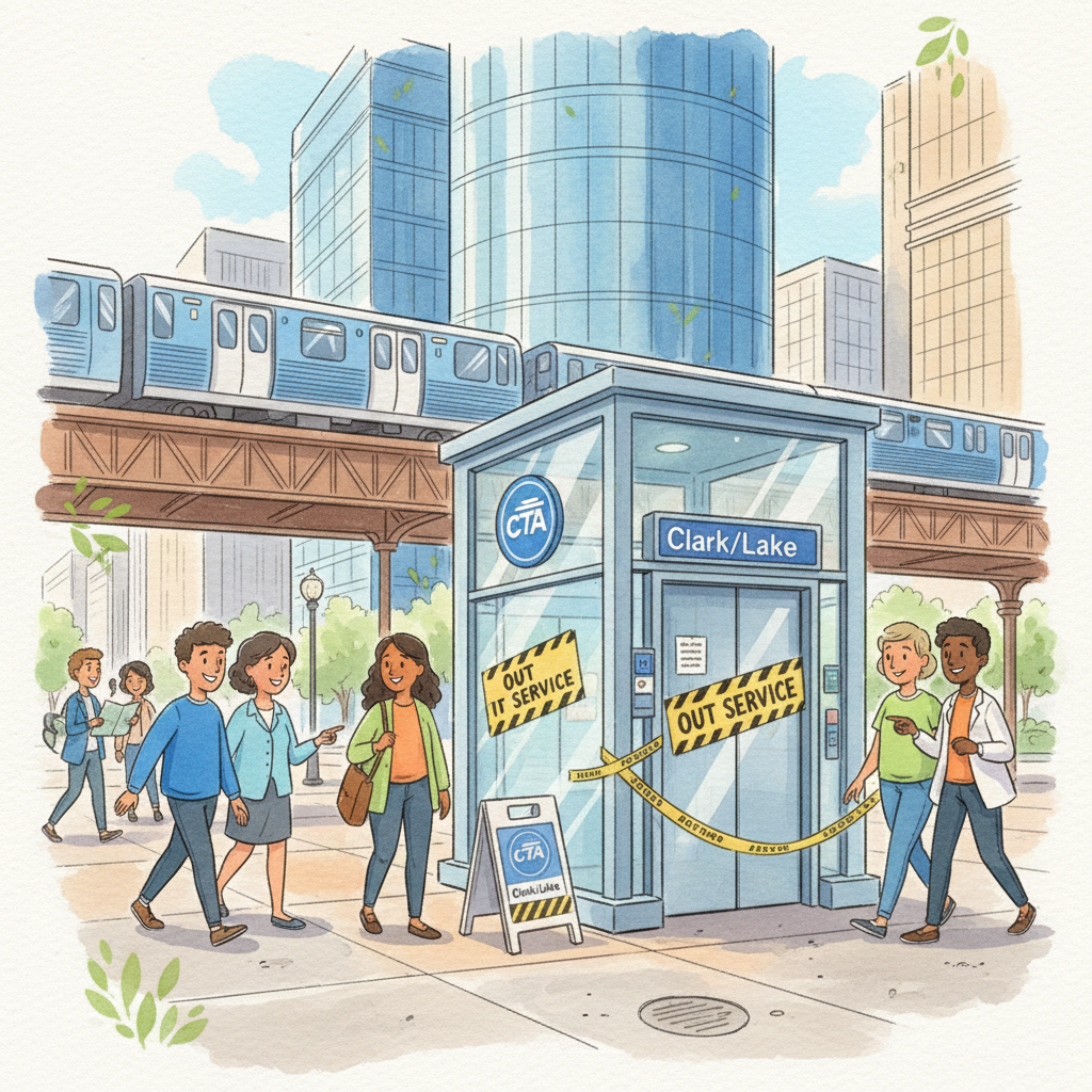 Chicago CTA Works to Restore Clark/Lake Access