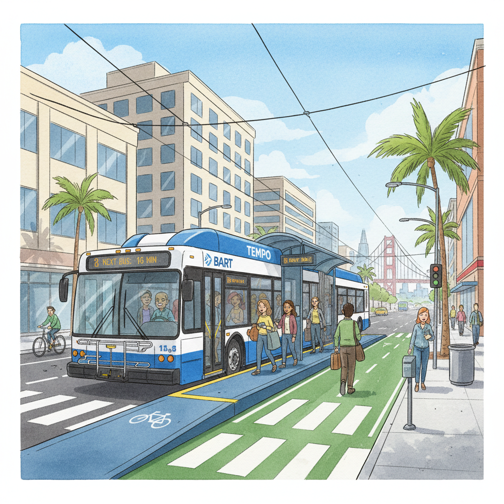 SF BART Tempo 1T Adapts Route Through Eastlake