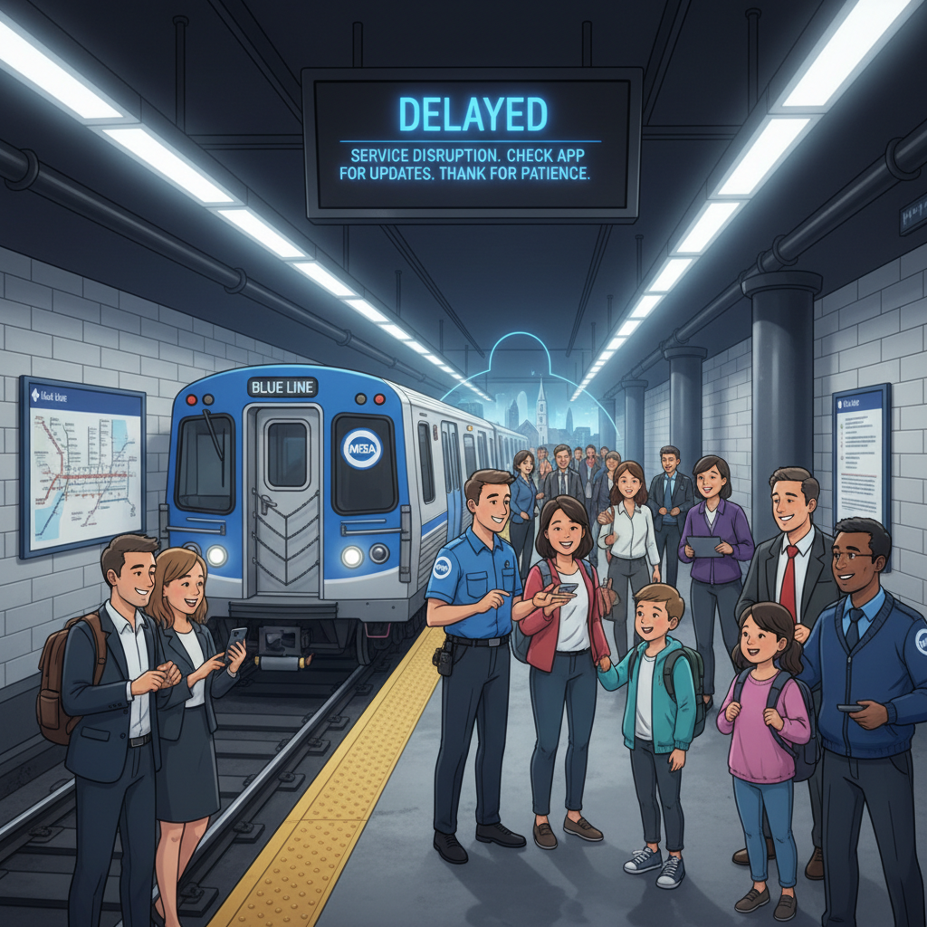 Boston Blue Line Delays — Crews Working to Restore Service