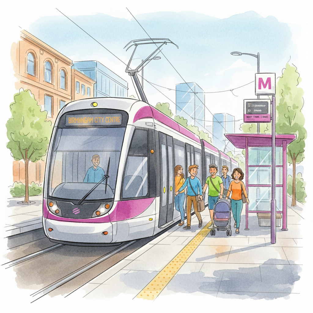 West Midlands Tram Keeps the Region Moving Smoothly