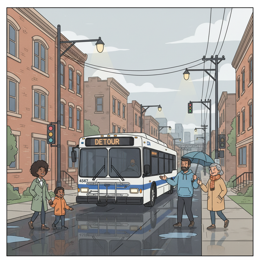 Chicago CTA Adapts Route 8 Service During Flooding