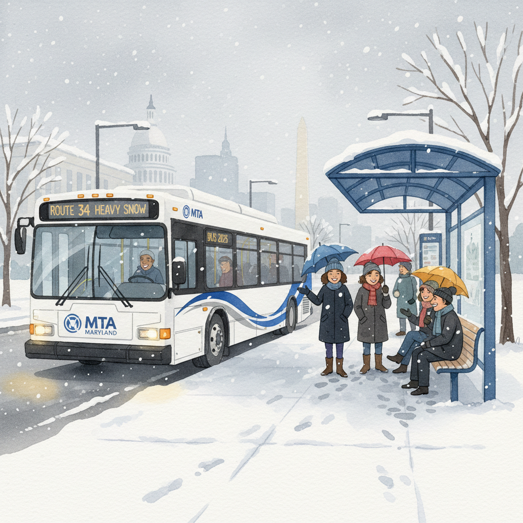 DC-Maryland-Virginia Transit Adapts to Winter Storm