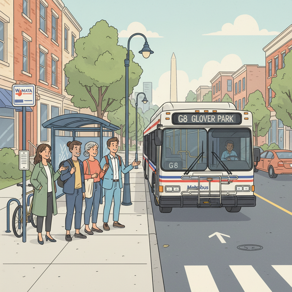 DC-Maryland-Virginia Bus Stop Closure Prompts Route Shift