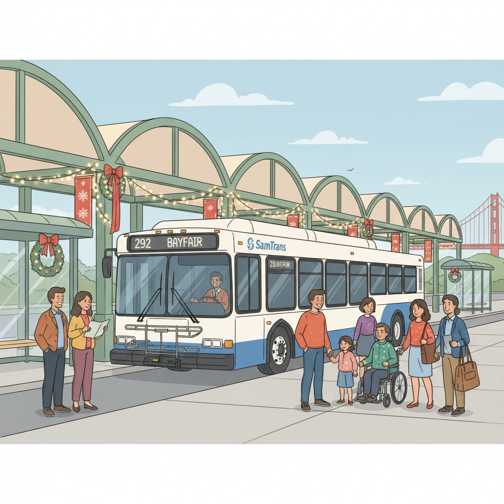 SamTrans Launches Holiday Merch for Transit Fans
