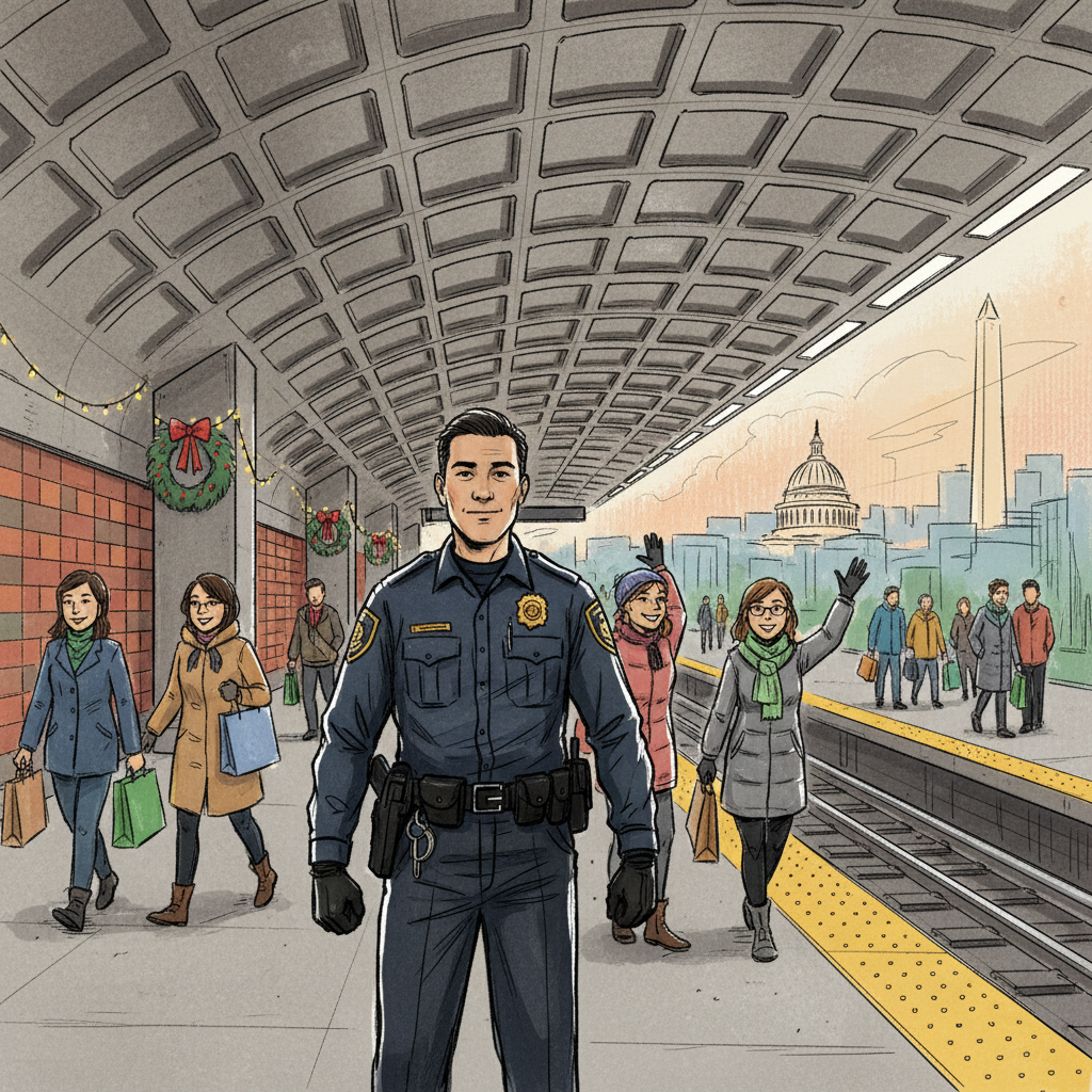 DC Metro Police Spread Holiday Cheer to Riders