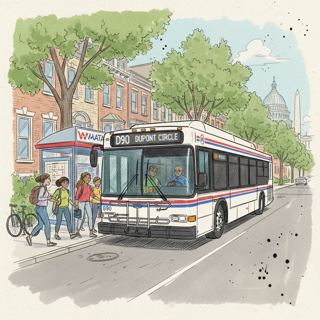 DC D90 Bus Reroutes for Cathedral Avenue Progress