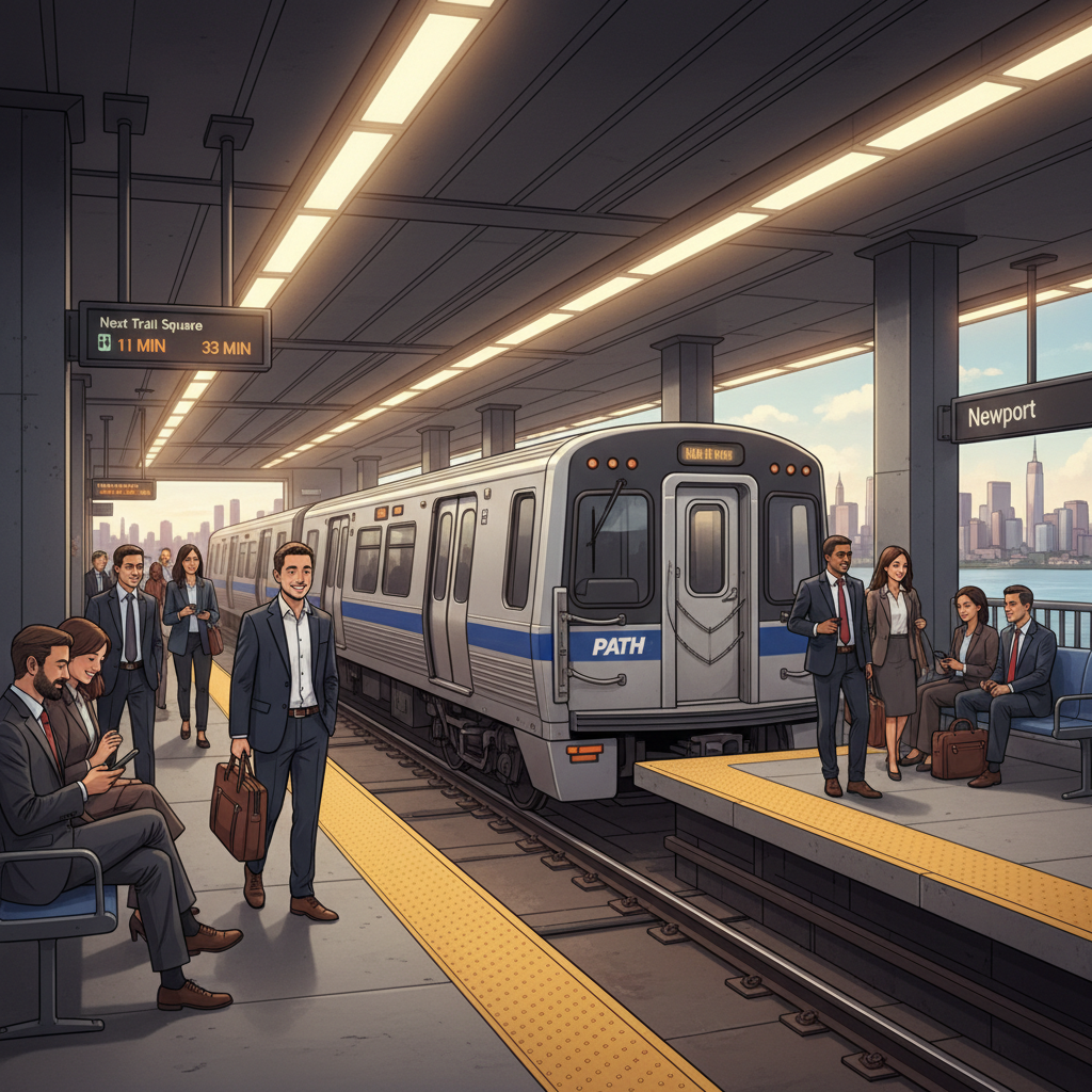 NYC-NJ Newport Station Adapts to Single-Track Service