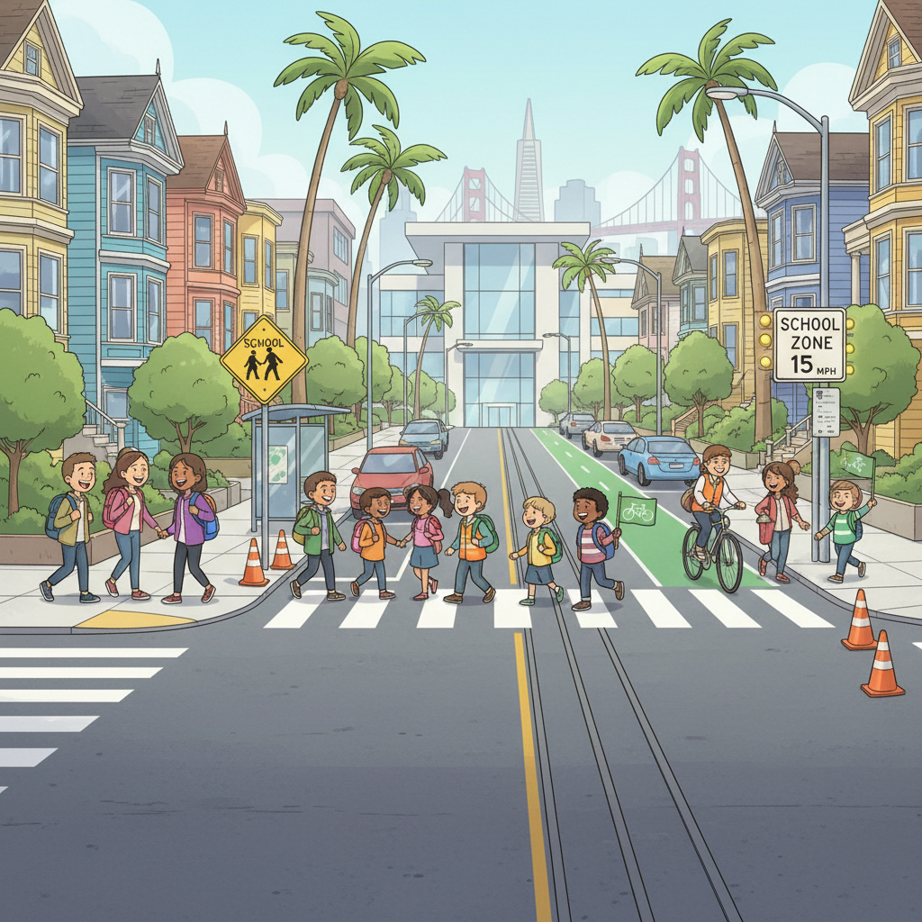 SF Students Walk & Roll to School This November