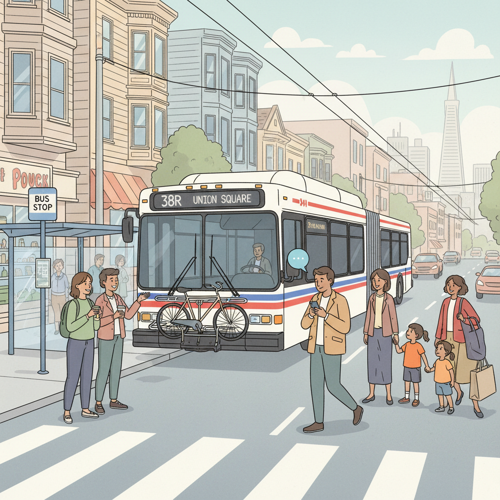 SF Line 1T Restores Service at 20th Avenue Stop