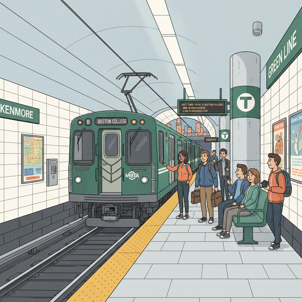 Boston Green Line D Branch Adapts Service at Kenmore