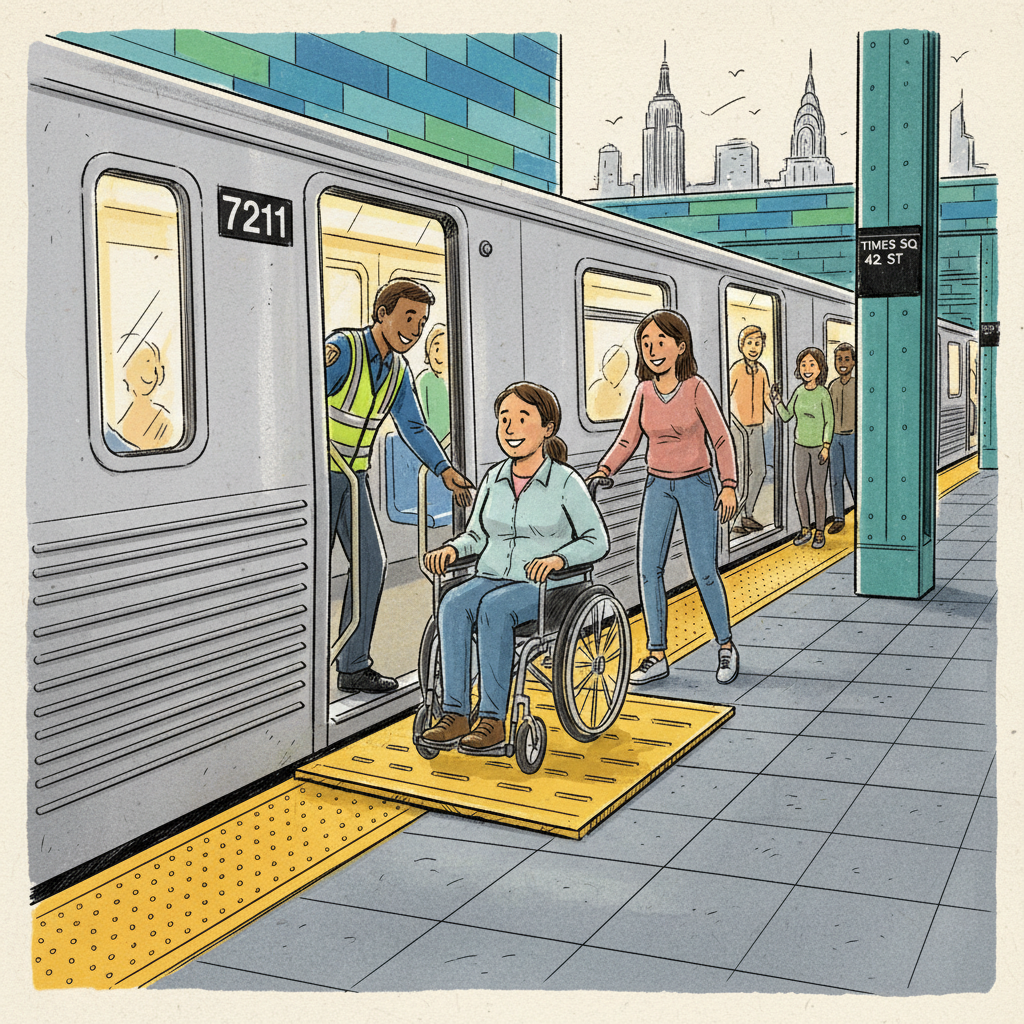 NYC Transit Bridge Plates Help Riders Board Safely