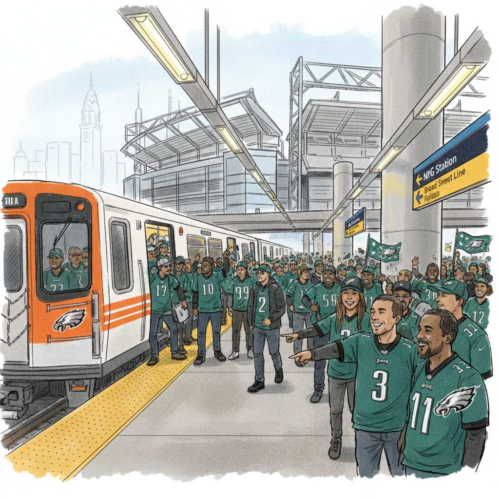Philadelphia SEPTA Adds Trains for Eagles Game Day