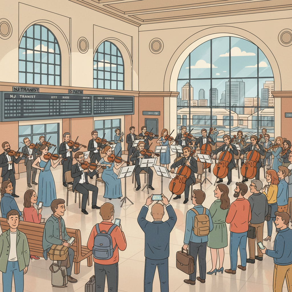 NYC Symphony Brings Free Holiday Cheer to Newark Station