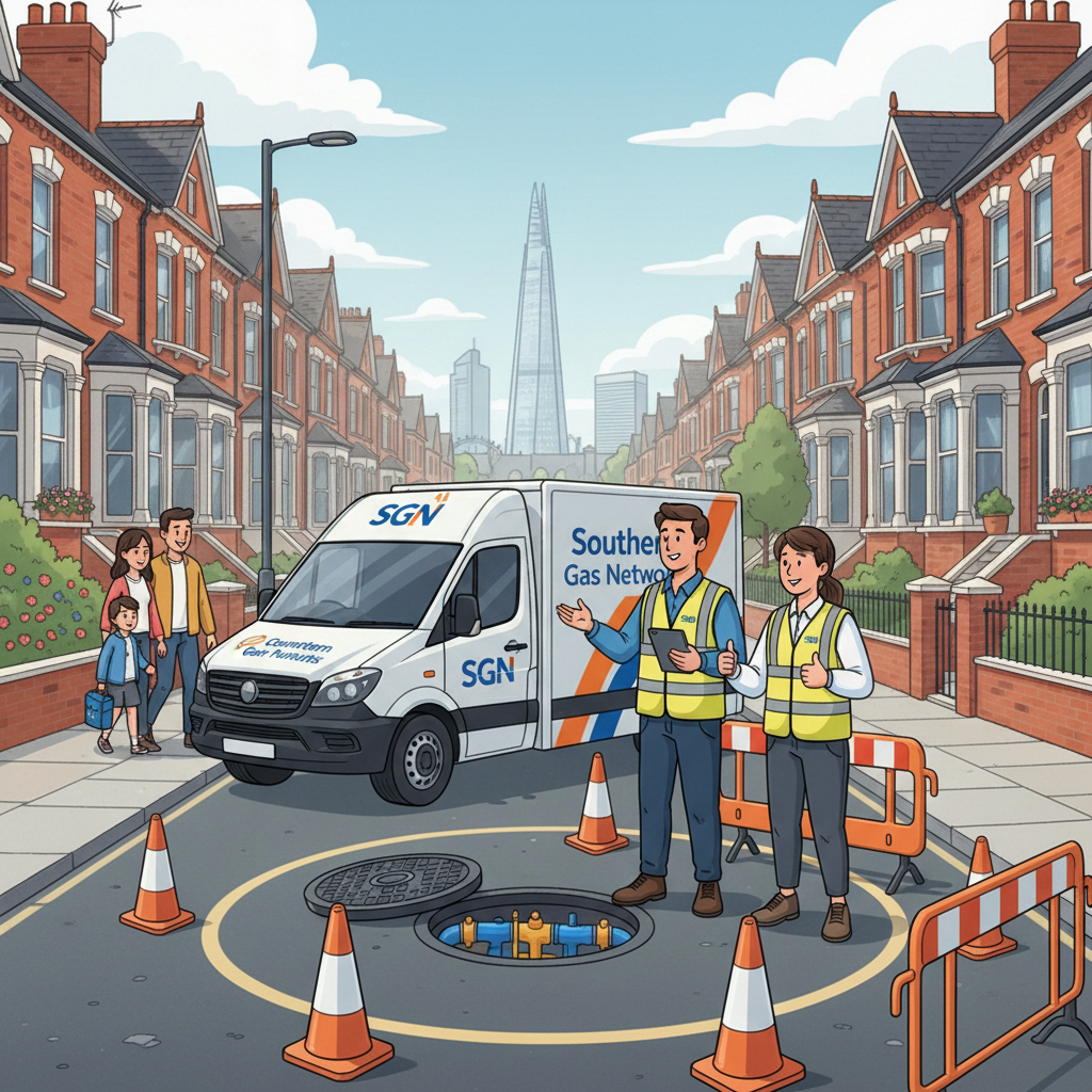 Bromley Gas Works Bring Detours — Traffic Flows Smoothly