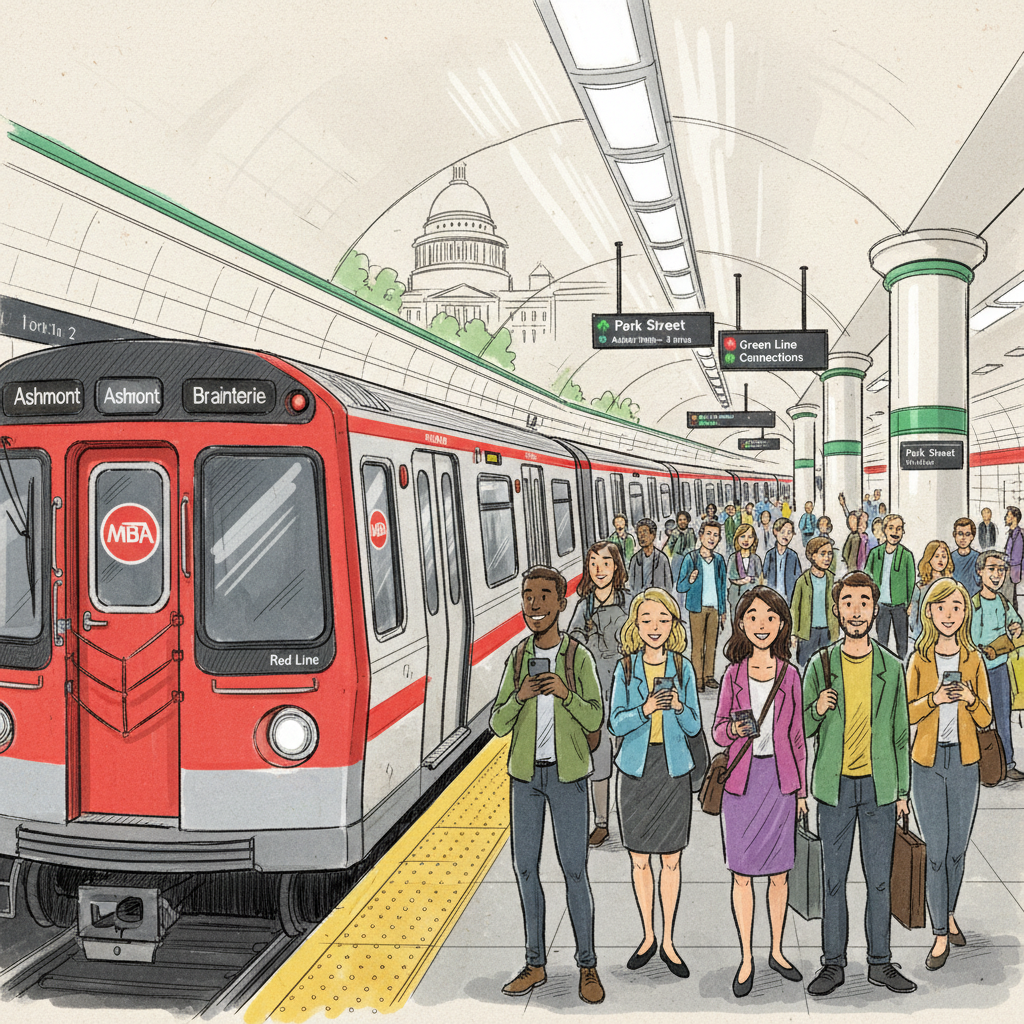 Boston Red Line Restored After Brief Disruption