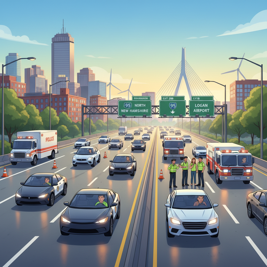 I-95 Crash Cleared Quickly in Boston Area