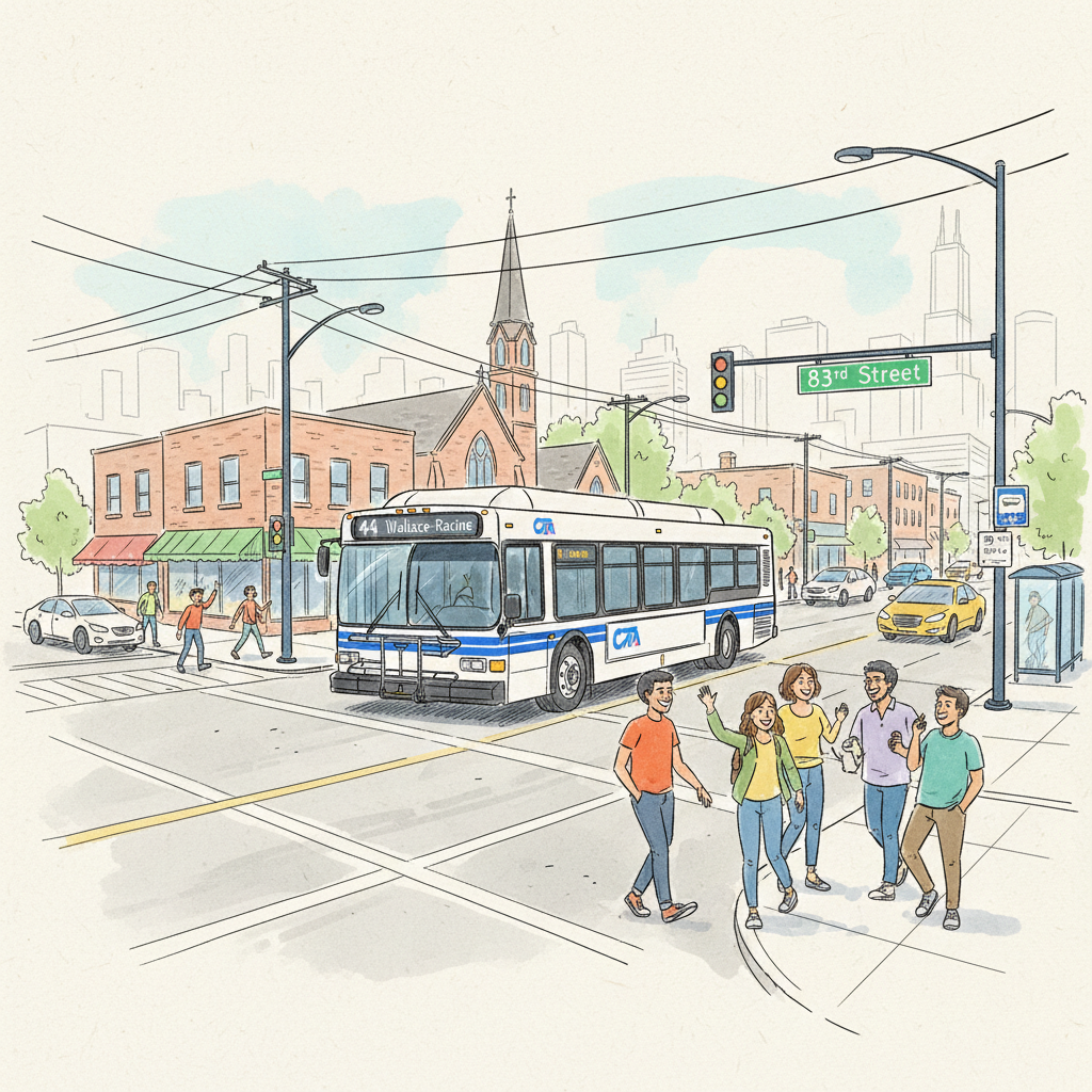 Chicago CTA Route 44 Adapts at 83rd Street