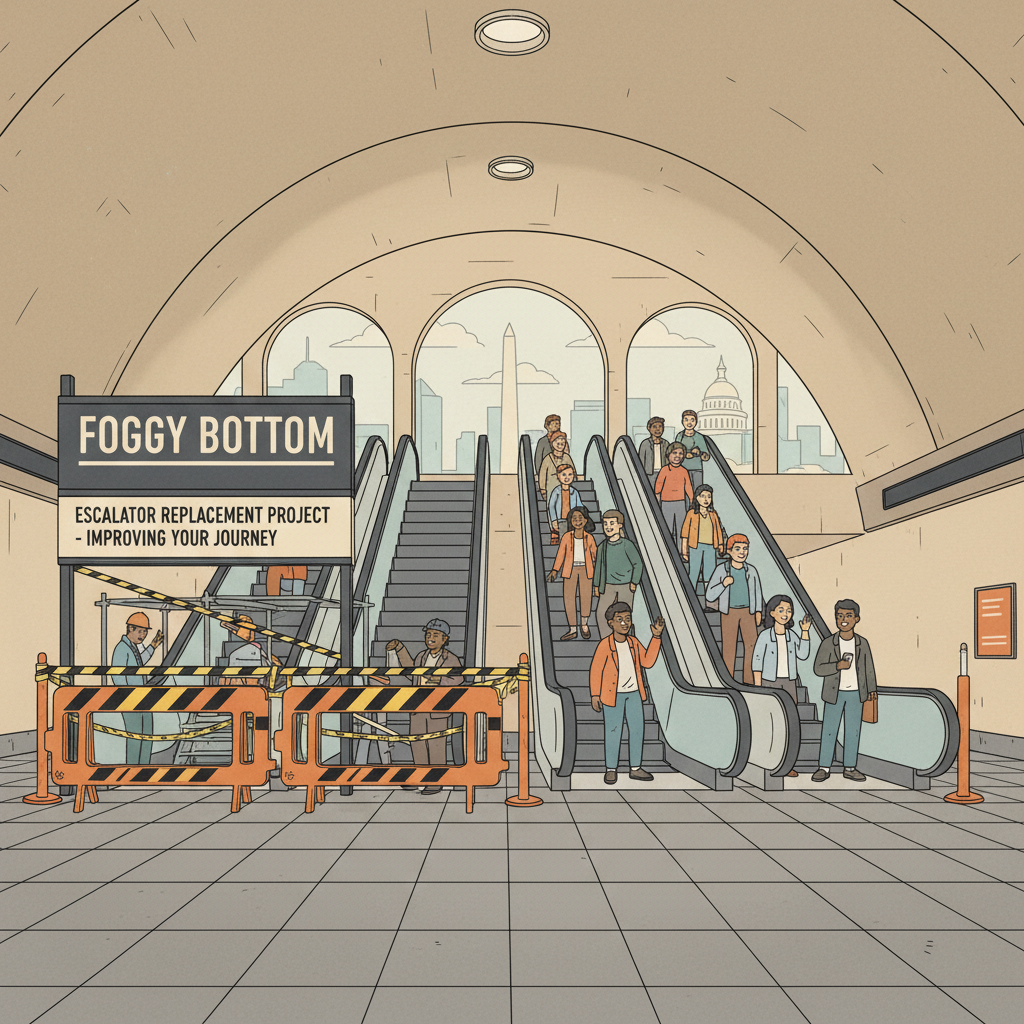 Foggy Bottom Escalators Get Upgrade Through June