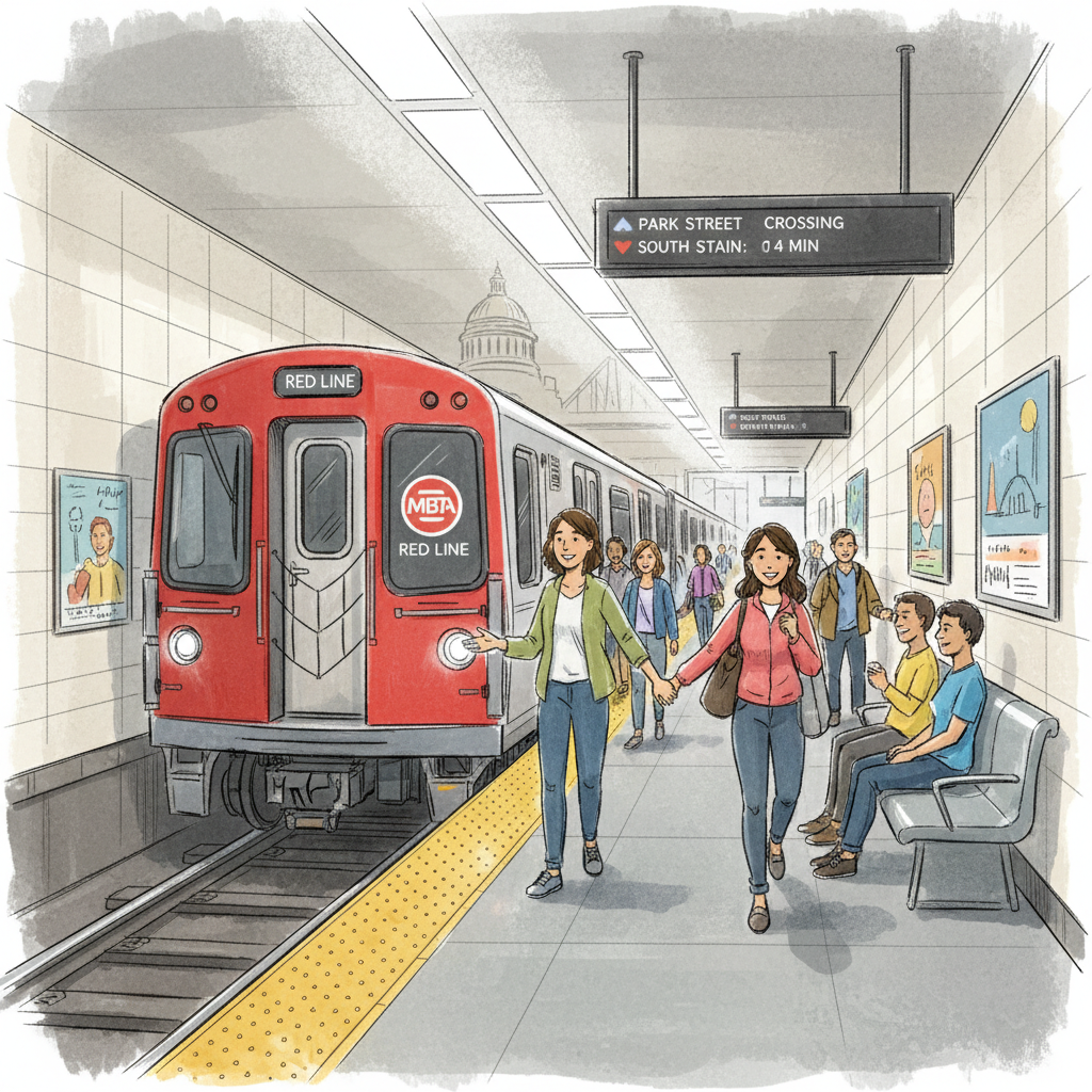 Boston Red Line Restored After Brief Disruption