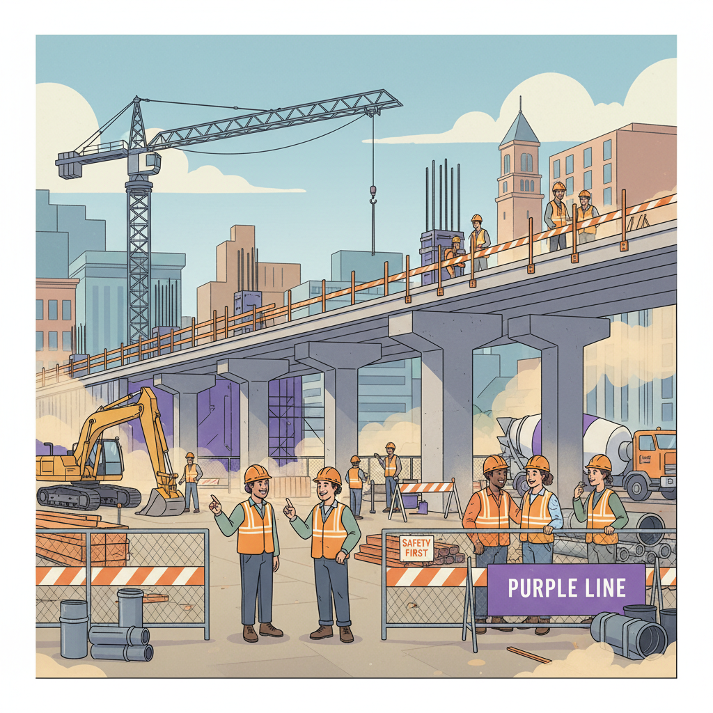 Purple Line Builds New Transit Hub at Silver Spring