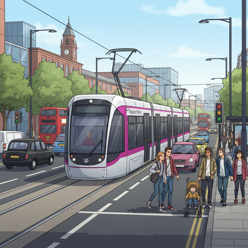 West Midlands Trams Adapt to Bilston Road Traffic